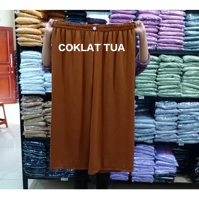 Product Introduction of Isi 3 pcs - Kulot crinkle jumbo bb 85 cocok buat ibu hamil- Celana bumil big size kringkel airflow premium 21