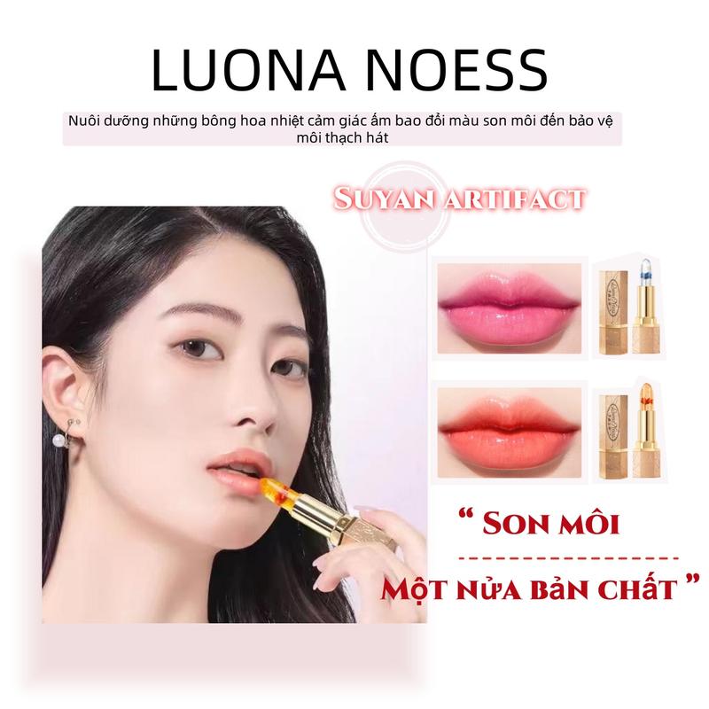 Son Môi Đổi Màu Ấm Áp Hoa Luona Noess, Không Dễ Dán Vào Cốc, [Thanh Toán Khi Nhận Hàng] son  kem  lì  không  trôi son  2  đầu  haggard son  sáp son  trong  suốt  không  màu son  lăn