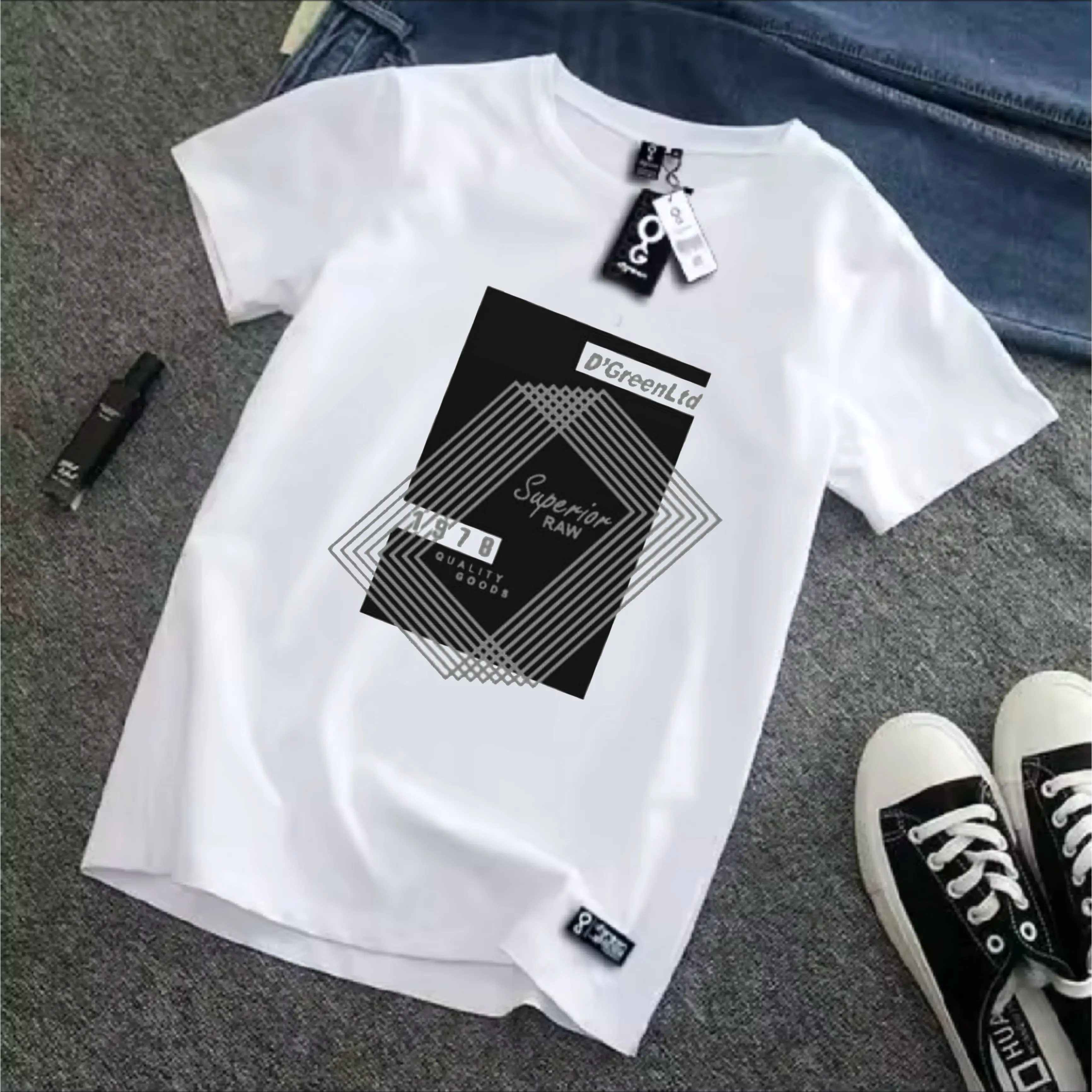Kaos distro pria original/kaos greenlight original/kaos pria dewasa/kaos distro bandung/kaos ariel noah/baju kaos cowok terbaru 2024/Kaos distro pria wanita unisex Keren Combed Lembut Katun T-Shirt Motif Simple Sablon