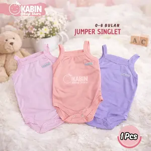 1 Pcs Jumper Singlet Bayi Girl Series Usia 0 - 6 bulan SNI seri polos