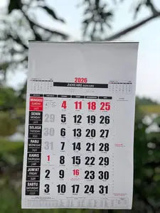 KALENDER DINDING size sedang TERBARU tahun 2026 - 12 lembar TERMURAH PREMIUM DESIGN