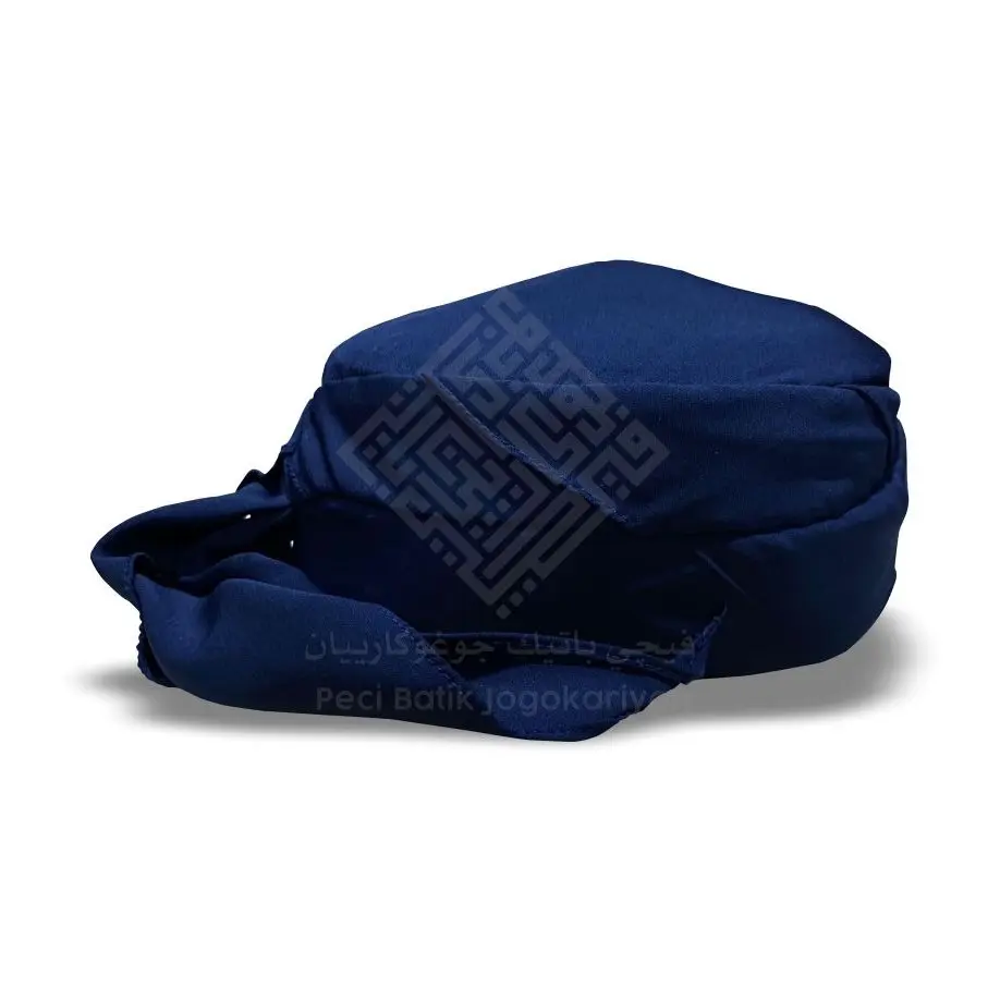 Peci Batik Jogokariyan - Motif Biru Dongker - PECI POLOS - Songkok Muslim Keren
