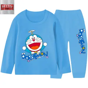 Joyful Kid's Setelan Panjang Tidur Anak-Anak Distro Laki-Laki Perempuan Katun Cewek Cowok Motif DORAEMON