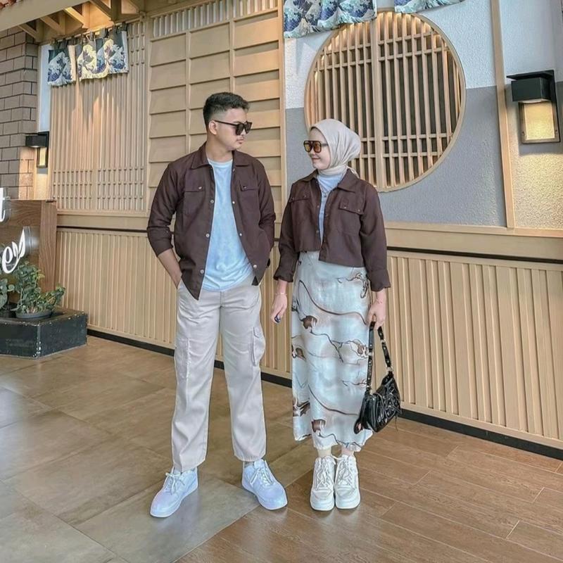 Set Couple Pasangan Dapat 2 PCS Semi Parka Korean Style 5