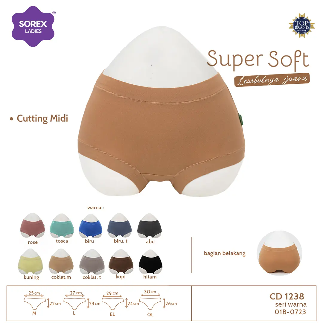 Sorex Celana Dalam Basic Midi Super Soft CD 1238 (Adem Dipakai)