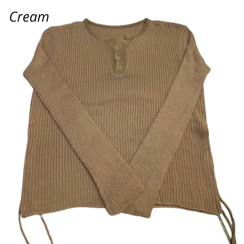 ￼Atasan Kaos Vneck Wanita Blouse Button Knit Blouse Serut Kanan Kiri Top Blouse Serut Wanita Premium 2