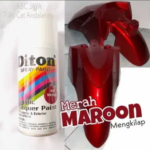 Cat Pilok Diton Spray Paint 838 Maroon 300ml Merah Marun Red Solid Mengkilap Glossy Pilox Pylox