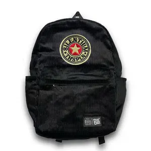 Tas Punggung Ransel Backpack Corduroy Silent Black Thisplan