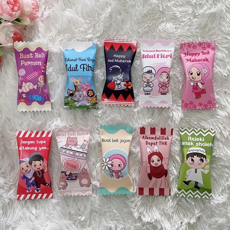 PROMO Amplop Bentuk Permen Unik Lucu Imut Murah Berkualitas THR Lebaran Angpau isi 50 pcs 2