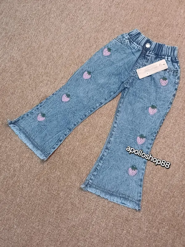 Celana cutbray bahan jeans dari usia 2th-12th 1