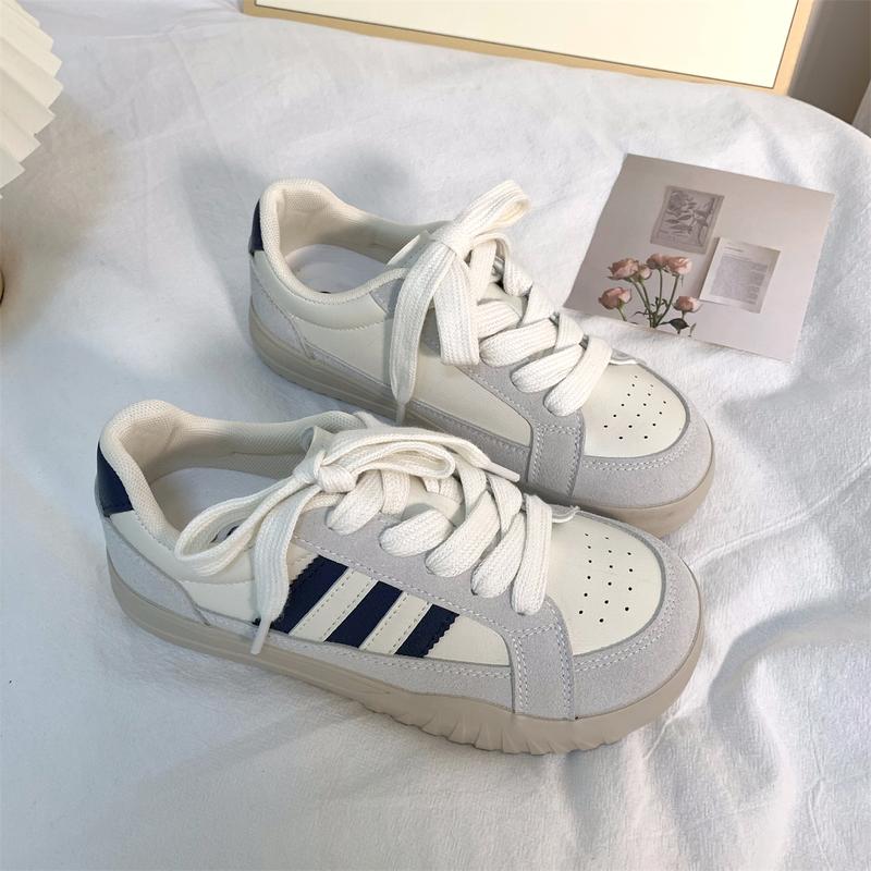 Giày Huấn Luyện Viên Đức, Phong Cách Preppy Sọc, 6817, Thích Hợp Cho Mùa Lò Xo Và Mùa Thu, Hàng Mới Về, Thường Ngày Và Dễ Phối Đồ Thiết Kế Ngọt Ngào, Thích Hợp Cho Học Sinh Nữ, Giày Trượt Ván Độc Đáo Sneaker Shoes 6