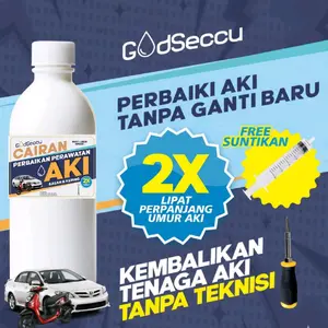 GodSeccu cairan perbaikan pada aki basah dan kering untuk sepeda motor dan mobil isi -- solusi performa aki Soak dan lemah