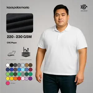 KPM Apparel Kaos Polo Shirt CVC BIG SIZE  Dewasa Polos Lengan Pendek kerah formal Pria Basic