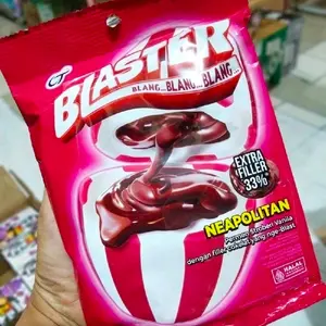 Blaster Permen Blaster enak isian coklat nya banyak dengan filler cokelat vanila halal (kirim rasa random)