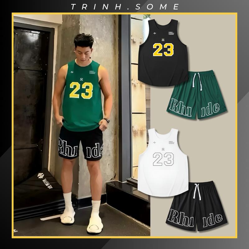 Bộ Quần Áo Ba Lỗ Thể Thao Sport Bóng Rổ, Tập Gym Phối Áo Tanktop In Số, Quần Đùi Cá Tính, Trẻ Trung, 2 Túi Quần Có Khoá Kéo, Dây Rút Điều Chỉnh. Mã: BL.QD