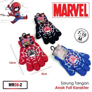 MARVEL Sarung Tangan Anak Laki-Laki & Perempuan Full Jari Motif Karakter Usia 5-8 Tahun MR08-2 Size M Pilih Warna