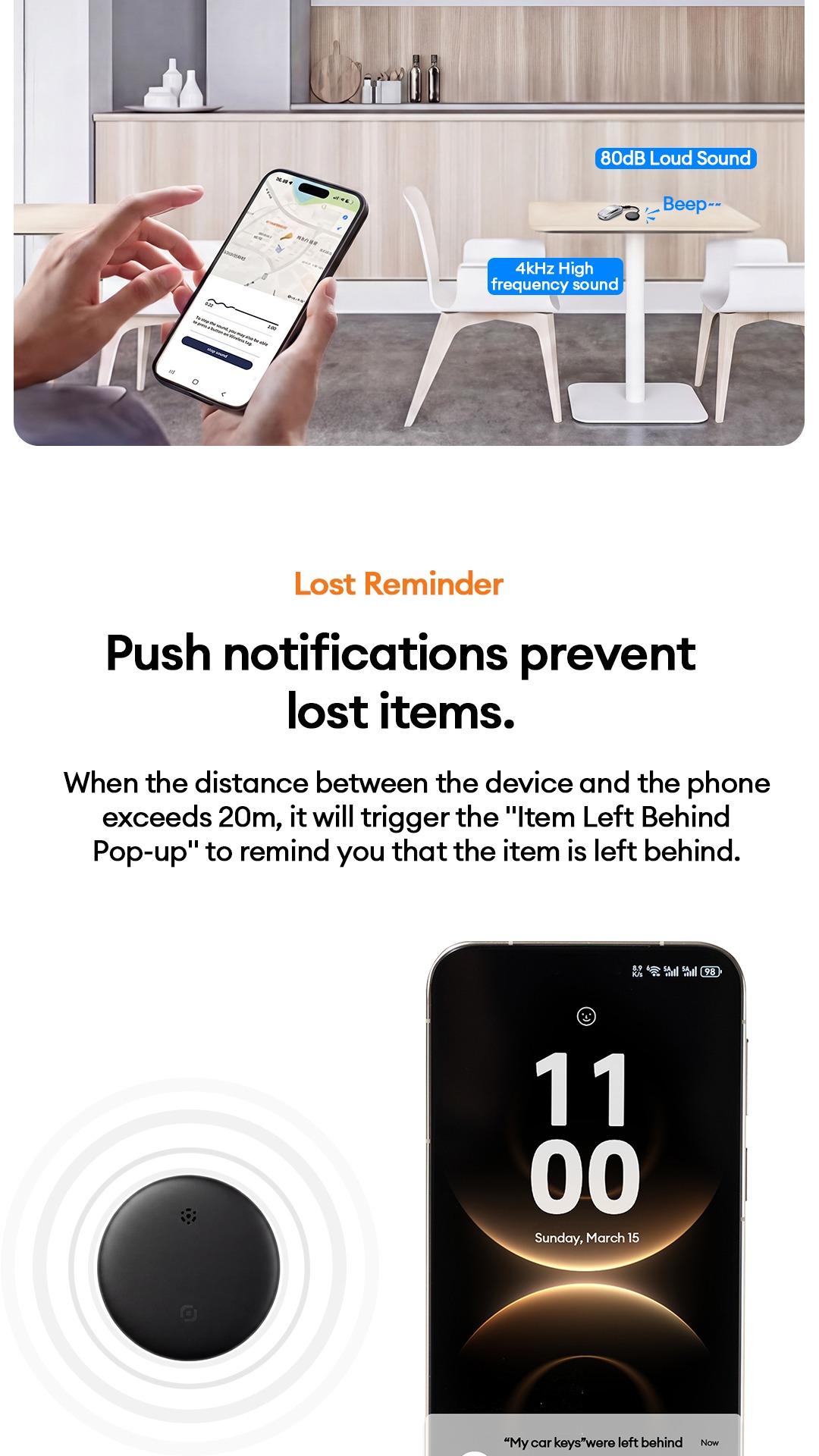 [Android Compatible] Airbot Anergy+ Tracker Tag AT20D | Black & White Product