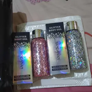 【asli】HANDAIYAN 9Colors Glitter Shiny body Painting Gel Cream Face Glitter Body Art Eye Shadow Festival Party Eye Makeup Cream 30g Tubuh