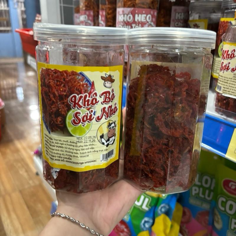 500g Khô Tẩm Vị Bò Sợi Ngắn dai ngon MTFoods