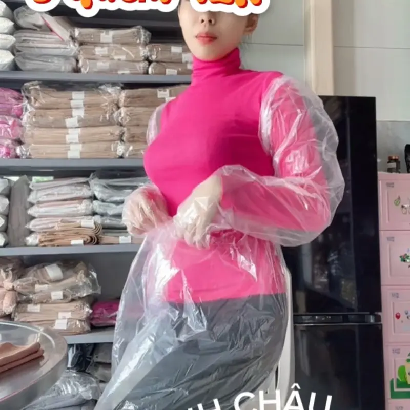 5 Quần Ủ KEM Nilon, quần có dây chun siêu tiện lợi, bọc cả bàn chân 6
