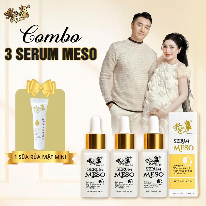  Combo 3 SERUM MESO  Tặng 1 Sữa Rửa Mặt Mini  FAIRY ETERNAL WHITE Skincare 