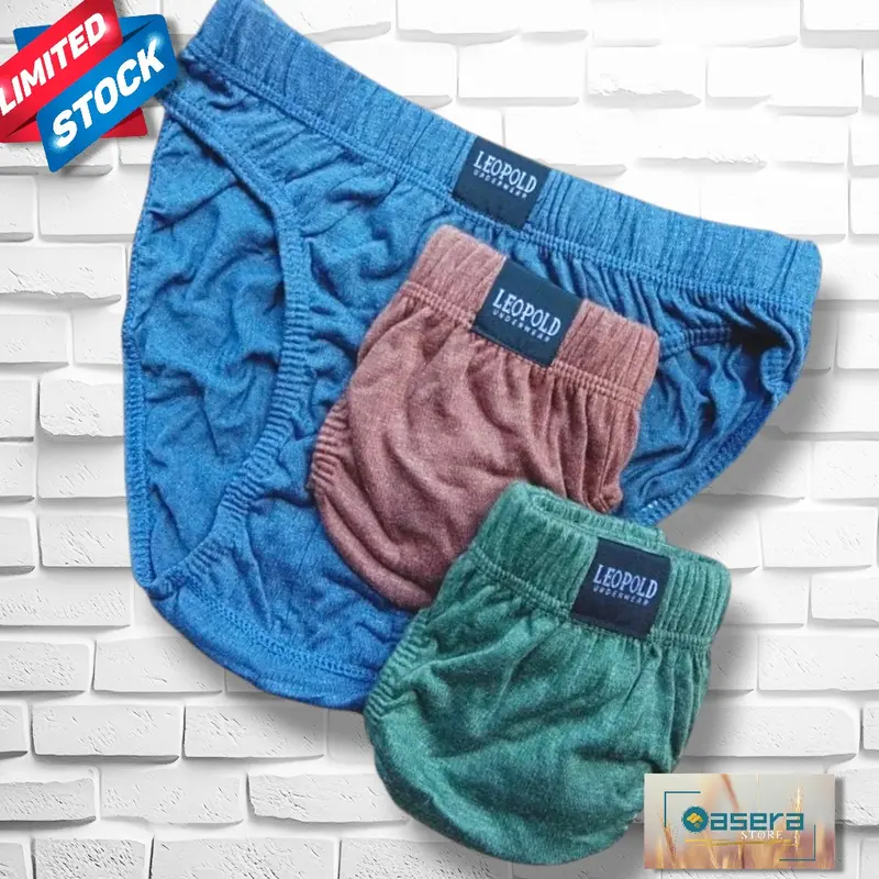 Paket 3pcs Celana Dalam Pria Leopold, Dalaman Pria, Pakaian Dalam Pria Katun 2