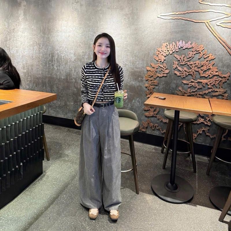 Áo len nữ DÀI TAY THỔ CẨM CÀI CÚC  dáng CROPTOP hàng QC chất len thỏ dày mềm