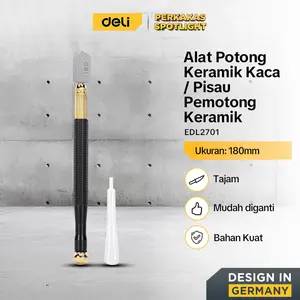 Deli Tools Alat Potong Keramik Kaca / Pisau Pemotong Kaca & Keramik EDL2701