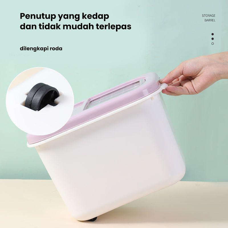 Inaso Storage Makanan Hewan Peliharaan Kacang Beras Box Tempat Penyimpanan Storage Organizer 5kg / 7.5kg / 10kg HSB148