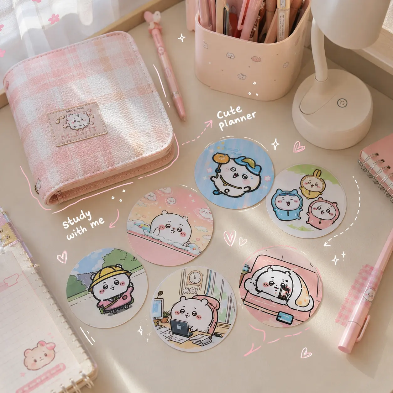 Tặng 4 sticker hình dán cute