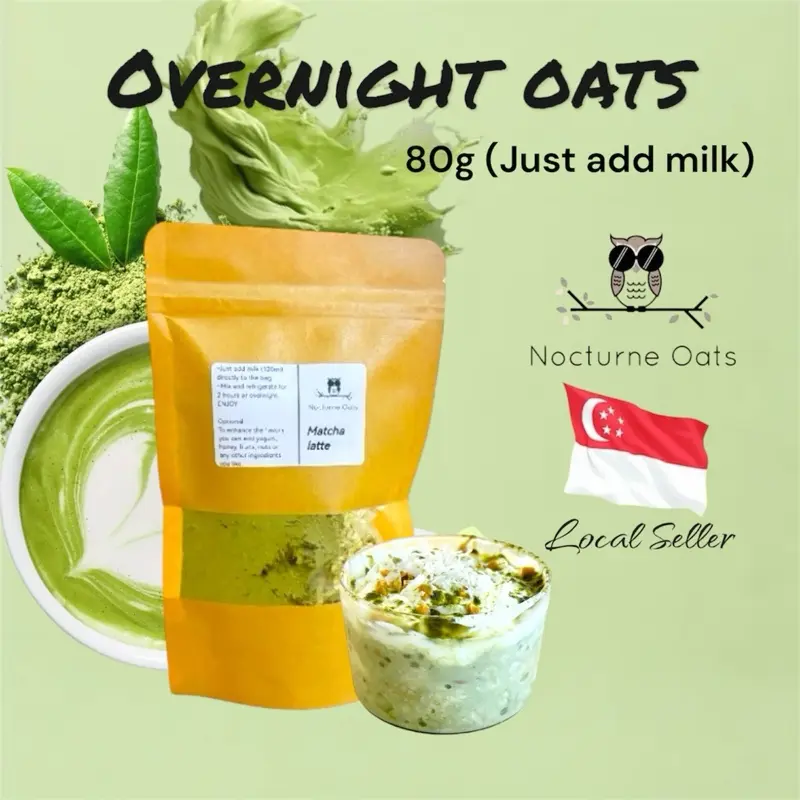 NOCTURNE overnight oats premix 80g (matcha latte)