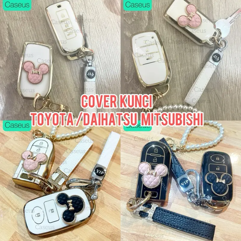 Universal Cover Kunci Mobil Coquette Mewah Cantik with Gantungan Luxury By Caseus Indonesia Pelindung Kunci Remot Mobil