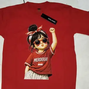 [ FREE STRIKER NAMA ] KAOS KEMERDEKAAN FREE NAMA  ANAK 1-14th DAN DEWASA SABLON DTF EFEK BORDIR - NOLAND