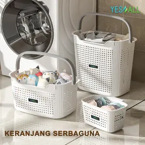 YESALL Keranjang Baju Kotor - Keranjang Pakaian Keranjang Laundry Keranjang Serbaguna Handle Minimalis Aesthetic Keranjang Baju Kotor Estetik Keranjang Laundry Basket Multifungsi Tempat Penyimpanan Baju Anak Bayi Kotor Tempat Pakaian Kotor Laundry Bag