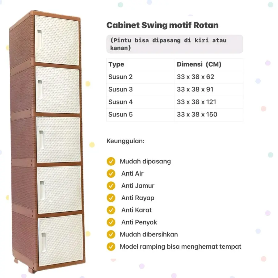 lemari susun cabinet swing