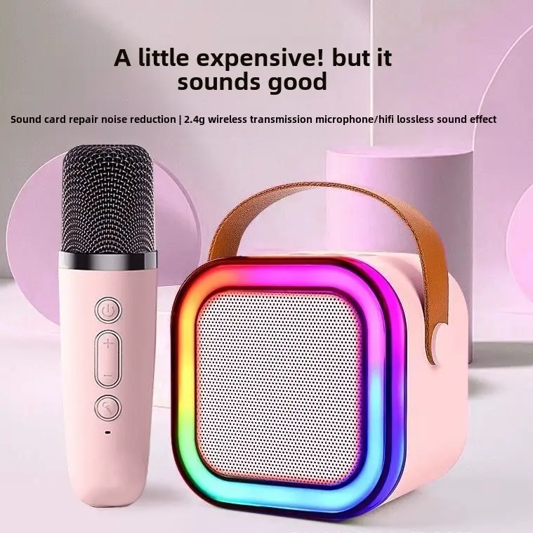Bluetooth microphone K12 speaker song selection wireless all-in-one machine family KTV set children singing karaoke double selection Audio Charging