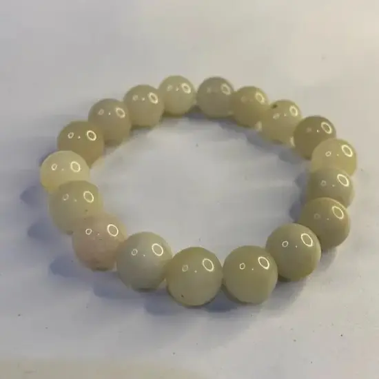 Top Gelang Aura MG Susu - Batu Putih MG EleganAura Ketenangan Unisex Bracelets cincin manik kalung khitan ring silc oval y736