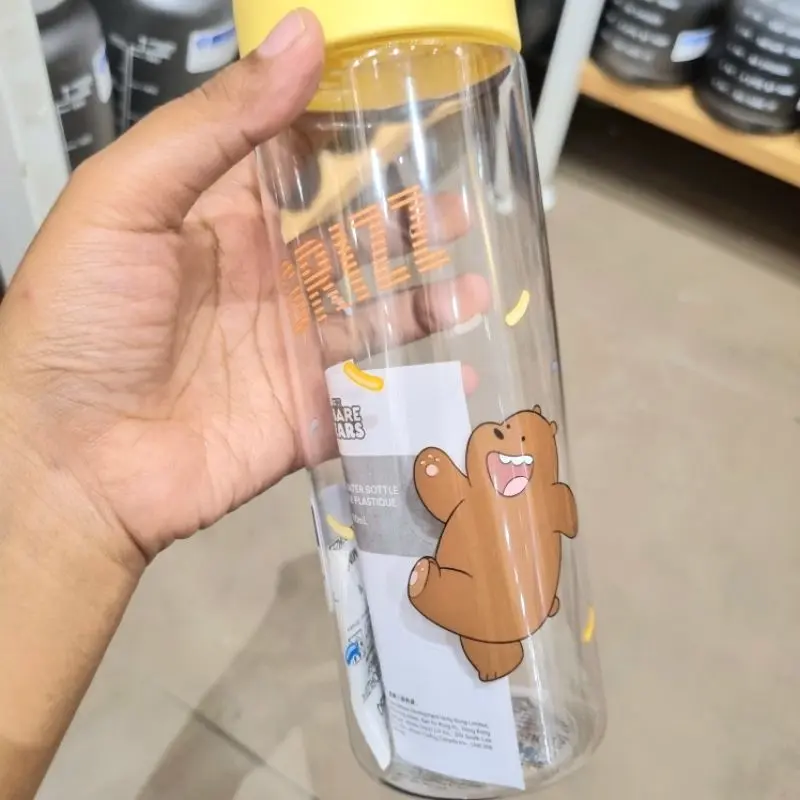 botol minum dewasa MINISO WE BARE BEARS COLLECTION PLASTIC WATER BOTTLE sports water bottle boost