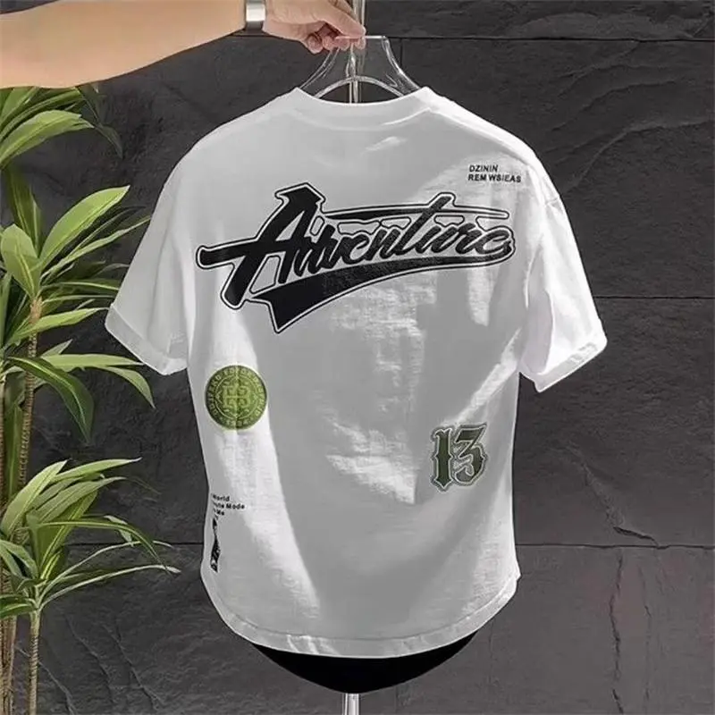 Áo Thun Cotton Nguyên Chất, 100%, Unisex, Tay Ngắn, Ngoại Cỡ Và Ngoại Cỡ (6XL), In Chữ, Thích Hợp Cho Nam Và Nữ, Ngoại Cỡ Và Ngoại Cỡ (S-6XL) 1