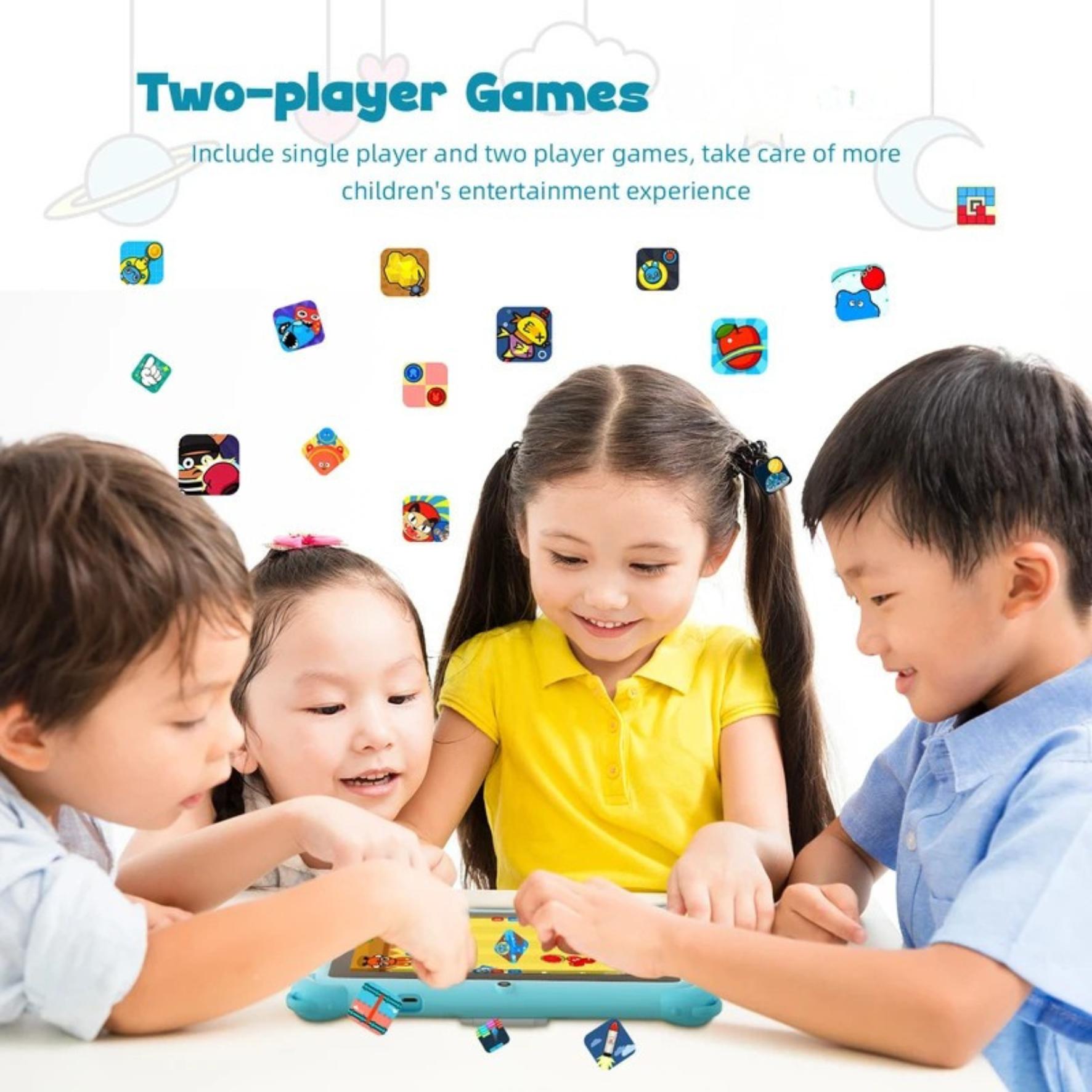 Tablet Anak C Idea Android 15 layar 7 Inch RAM 8GB+ROM 256GB Support 512GB 1024x600 IPS Baterai 5000mAh Kamera 2MP+5MP Case Unicorn Anti Shock Tablet Edukasi & Hiburan Anak dengan Parental Control tablet anak android tablet anak murah ungu dan biru