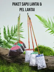Paket Sapu Lantai ijuk & Pel - Alat Pembersih Lantai Cleaning perlengkapan perawatan Rumah pelan dan set sapu lantai 2 in 1 Paket Sapu Lantai ijuk & Pel - Alat Pembersih Lantai Cleaning perlengkapan perawatan Rumah pelan dan set sapu lantai 2 in 1