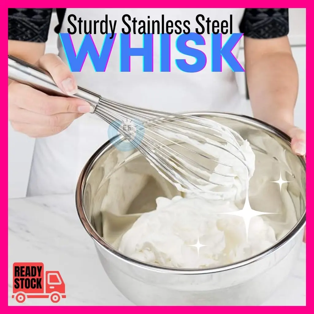 <SGINSTOCK> High Quality Sturdy Stainless Steel Whisk for Cooking and Baking, Heavy-Duty, Kitchenware