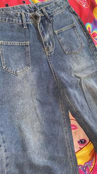 Product Review of COD LULU Biru Retro High Waist Kuolt Celana Jeans Panjang Wanita from I**e 1