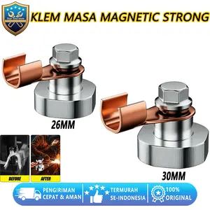 Klem Grounding Magnet untuk Mesin Las Magnet Kuat 26MM & 30MM Proses Pengelasan Pemotongan Penjepit Ground Aman Praktis 1PC