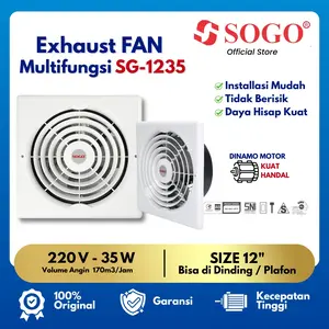 SOGO - Exhaust Fan Dinding & Atap 12 inchi 2 Fungsi Sirkulasi Ruangan Dapur / Kamar Mandi