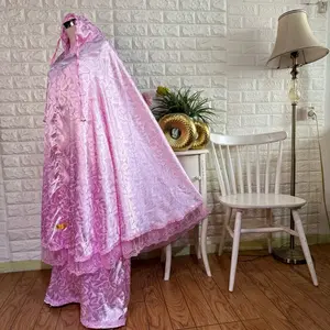 Mukena jacquard  Premium Cantik Mewah - Mukena Halus Lembut Adem 2in1 - Mukena dewasa Resleting -  Mukena Jumbo Dewasa jaguard warna renda Silk