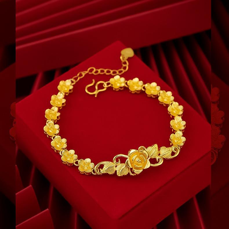 Gelang Tangan Wanita, Rekaan Bunga Kaya, Fesyen, Elegan, Gelang ...