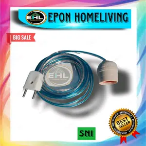 EHL Fitting Lampu Colokan Listrik Rakitan Berkualitas Langsung Jadi Kabel 1-20 Meter SNI Best Seller Hemat dan Praktis