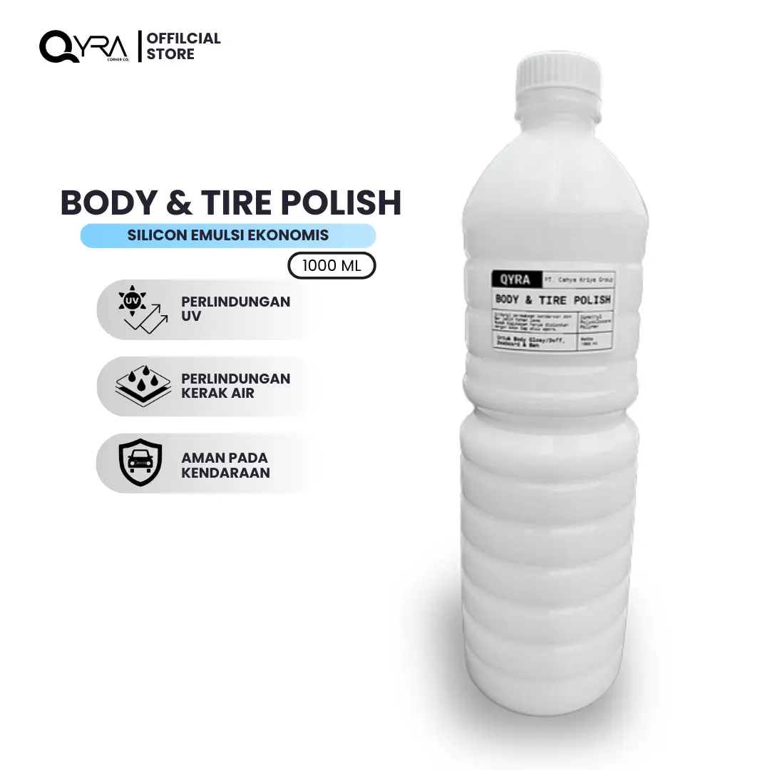 Semir Ban dan Pengkilap Body Jumbo 1000ml Formula Silicon Wax Microfiber Car Karet Kendaraan Ekonomis Halus Kasar Melindungi Body Ban