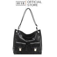 Gambar HUER ~  Tas Bahu Wanita Medera Shoulder Bag 9536-626 #1088 - BLACK dari HUER SHOP Kota Administrasi Jakarta Selatan 1 Tokopedia